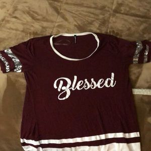 Blessed Burgundy shirt